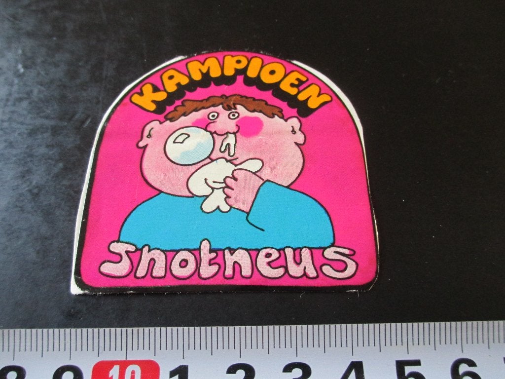sticker frisdrank raak strip kampioen snotneus, Verzamelen, Stickers, Ophalen, Zo goed als nieuw