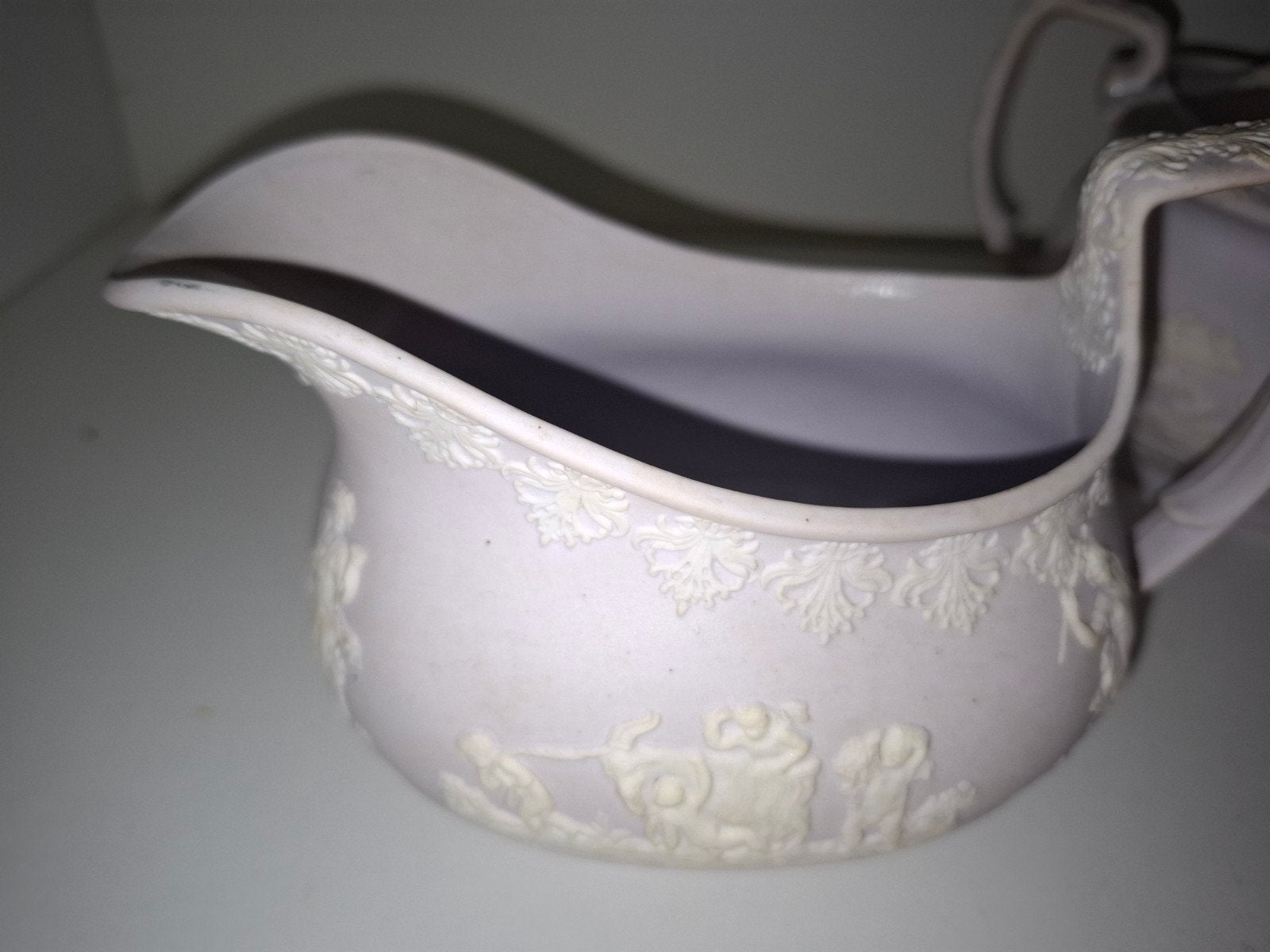 Jasperware Suikerpot en Roomkan - Lavendel, Antiek en Kunst, Ophalen