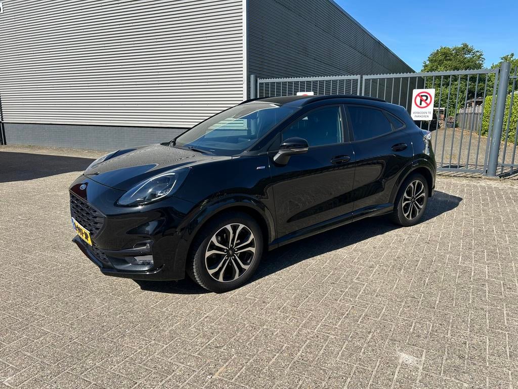 Ford Puma 1.0i Ecoboost Hybrid 125pk 2020 Zwart, Auto's, Ford, Bedrijf, Puma, ABS, Achteruitrijcamera, Adaptive Cruise Control