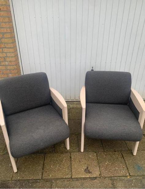 Scandinavische vintage style stoel fauteuil, Ophalen, Zo goed als nieuw, 75 tot 100 cm, 50 tot 75 cm