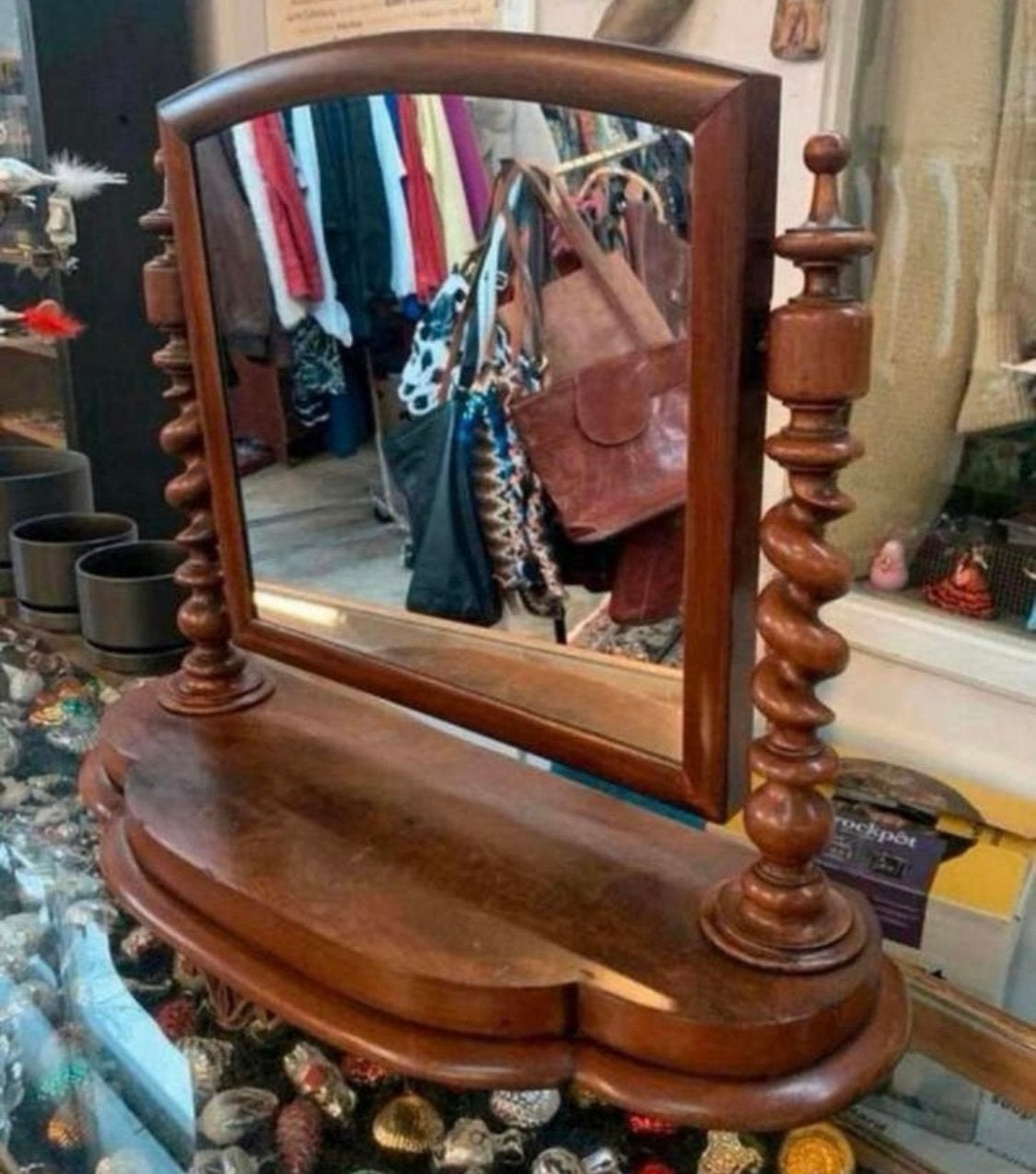 Spiegel Kaptafel antieke biedermeier kaptafel spiegel, Antiek en Kunst, Antiek | Spiegels, Verzenden
