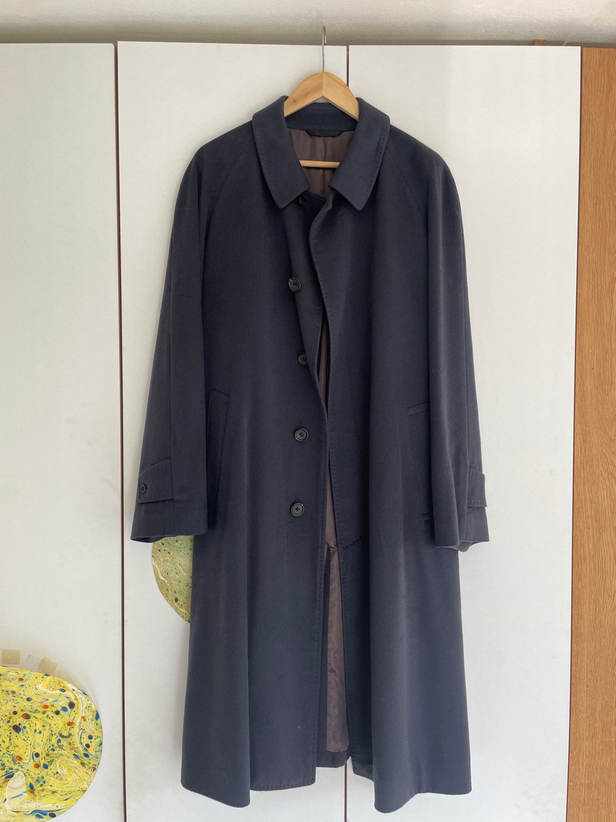 British House cashmere wollen jas - maat M/L, Kleding | Heren, Ophalen of Verzenden, Zo goed als nieuw, Maat 52/54 (L), Grijs