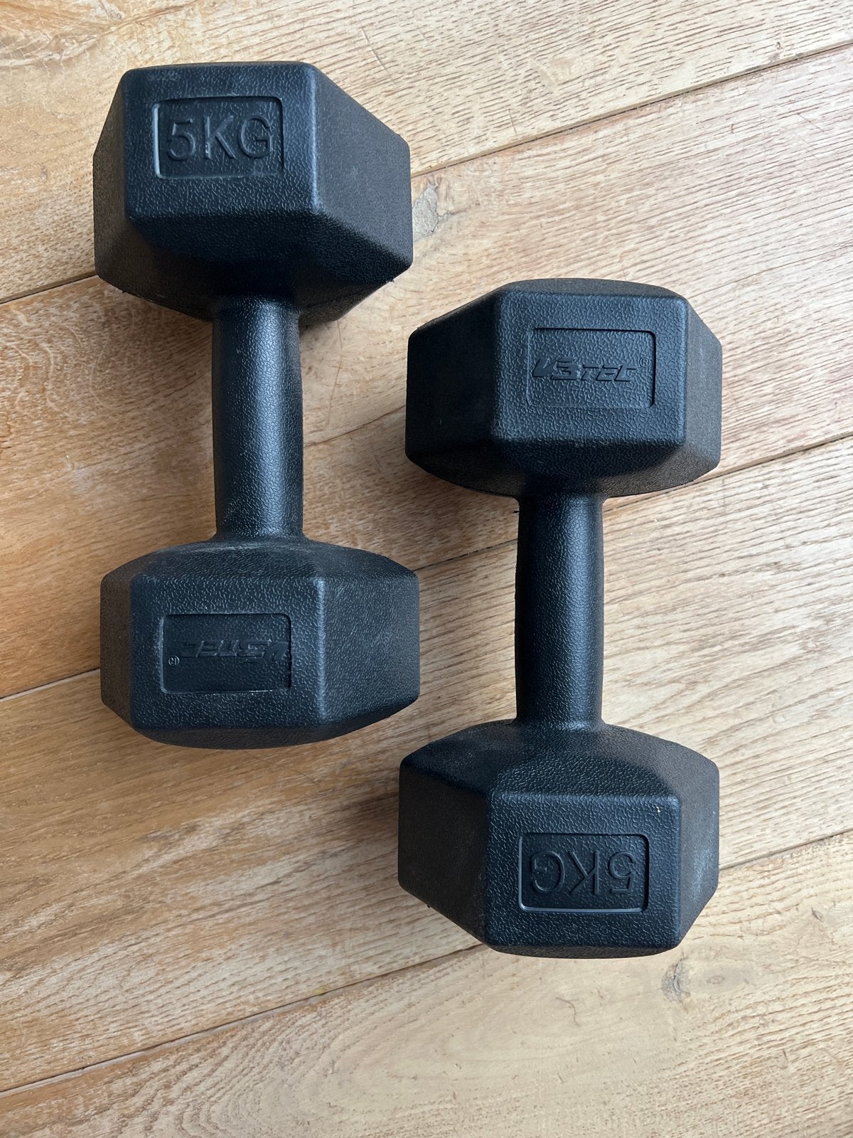 Set van 2 dumbbells 5 kg - Ideaal voor thuistraining, Ophalen, Gebruikt, Armen, Dumbbell