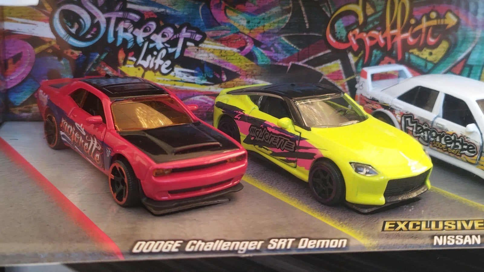 Grafitti set Mercedes Dodge Nissan Alfa Citroen Majorette Po, Auto, Verzenden, ., Nieuw