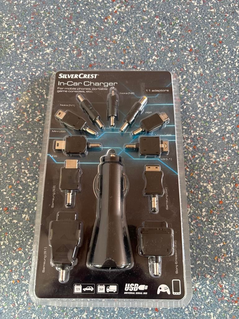 SILVERCREST Auto-oplader met 11 adapters, Telecommunicatie, Ophalen of Verzenden, Nieuw