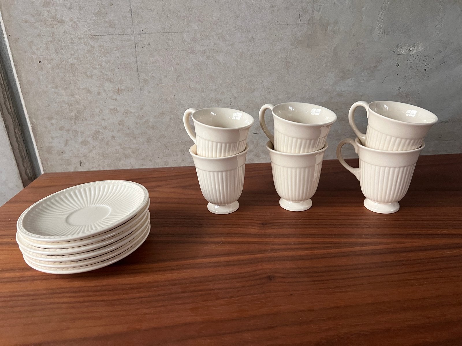 Set van 6 Wedgwood Edme kop en schotels, Ophalen of Verzenden
