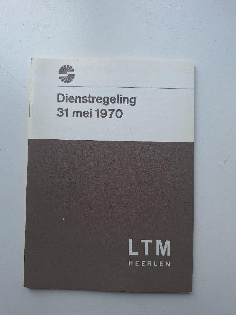 LTM HEERLEN DIENSTREGELING INGAANDE - 31 MEI 1970, Ophalen of Verzenden, Gebruikt, Bus of Metro, Boek of Tijdschrift