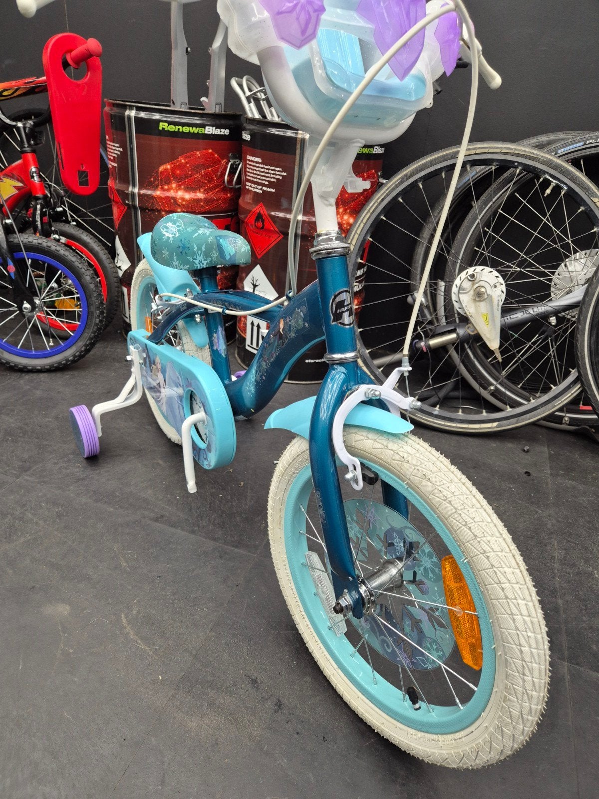 Huffy Frozen 16" Kinderfiets met zijwieltjes, Fietsen en Brommers, Ophalen, Zijwieltjes, 16 tot 20 inch, Huffy