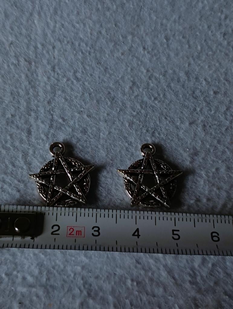 hangers pentagram zilver, Nieuw, Ophalen of Verzenden, Kruis of Symbool, Zilver
