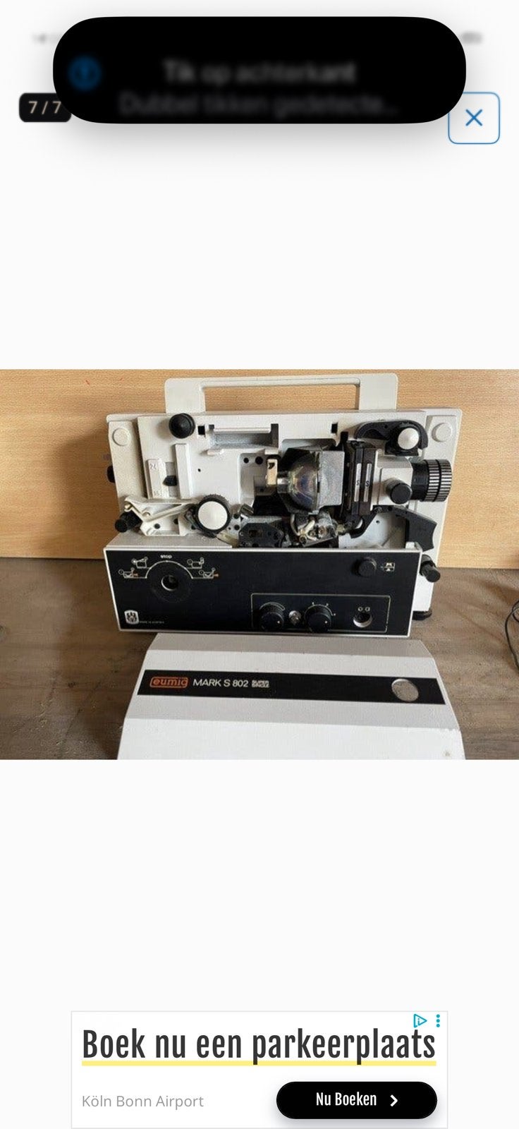 Eumig Mark S807 Super 8 en Single 8 projector +viewer, Ophalen, Zo goed als nieuw