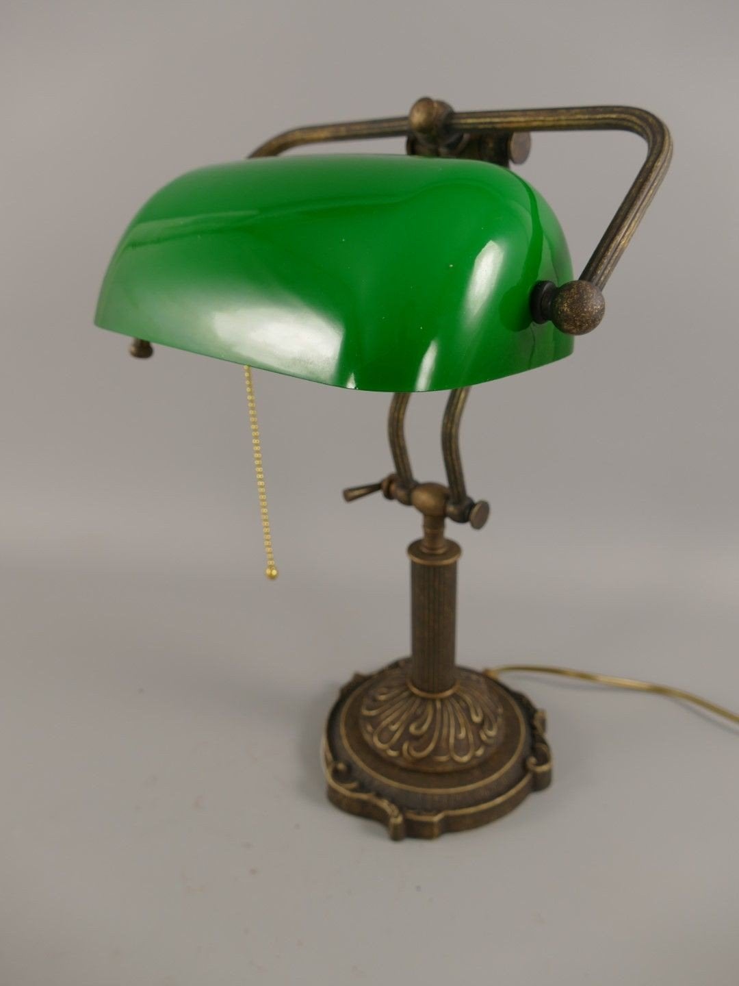 Klassieke Bankierslamp Notarislamp Groen Glas Messing, Helene Livingstyle, 7531TJ, Nieuw, Ophalen of Verzenden
