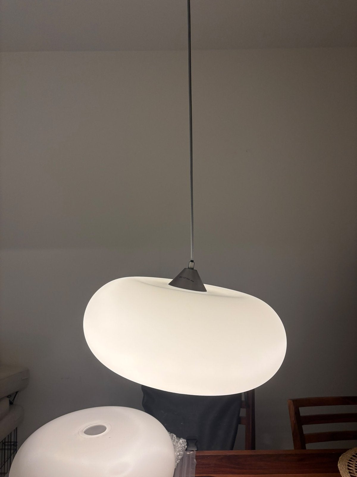 Defecte lampenkap van Jotex - Wit ovaal glas, Ophalen of Verzenden, Nieuw, Glas