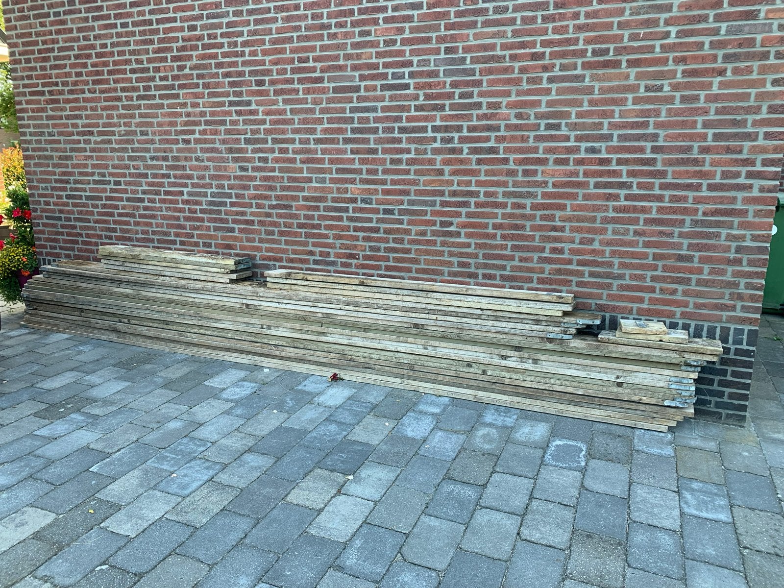Steigerplanken 5 meter / 4 meter, Doe-het-zelf en Verbouw, Hout en Planken, Ophalen, Gebruikt, 25 tot 50 mm, Plank