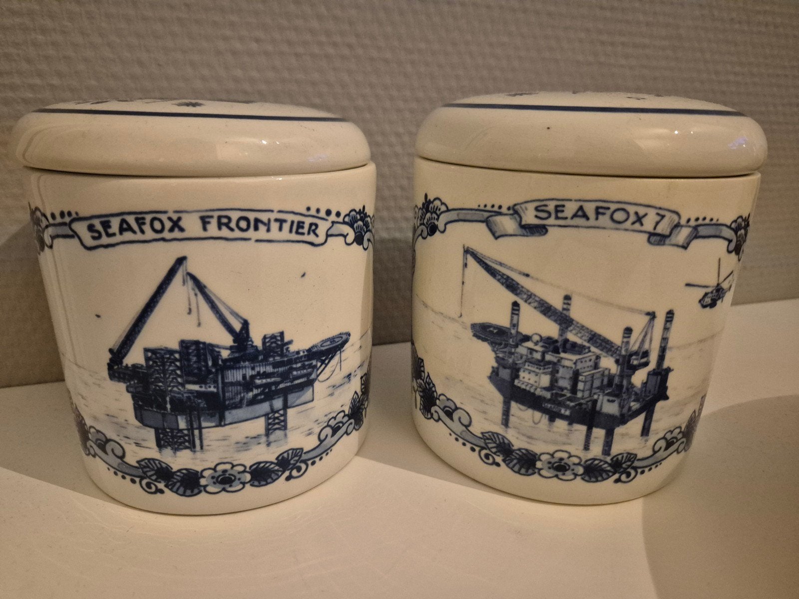 Delfts Blauw Seafox Frontier & Seafox 7 Potten, Antiek en Kunst, Ophalen of Verzenden