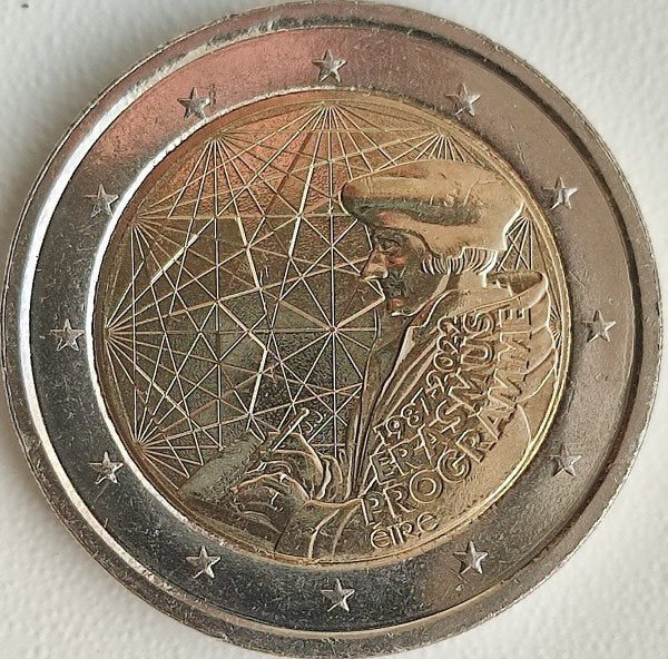 2 euro UNC - Ierland 1987-2022 ERASMUS PROGRAMM, Ophalen of Verzenden, Ierland, 2 euro, Losse munt