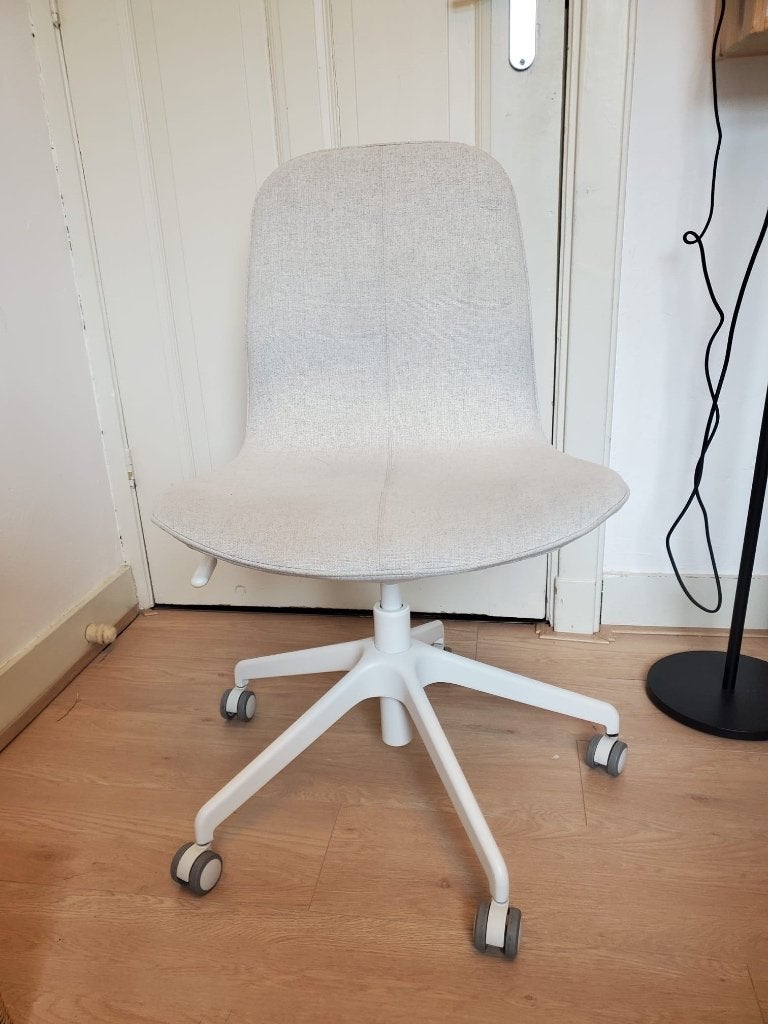 Ikea Langfjall Bureaustoel (beige/wit), Ophalen, Gebruikt, Grijs, Bureaustoel