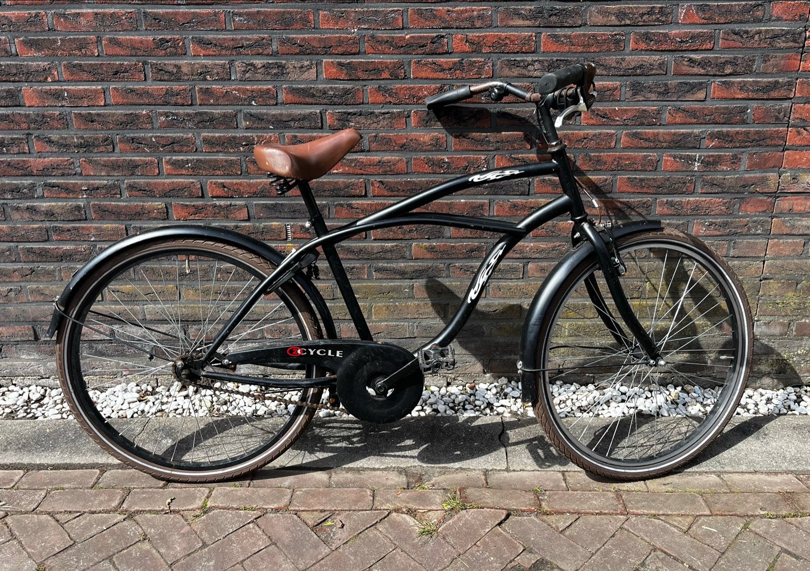 Stoere jongensfiets 26 inch, Terugtraprem, Gebruikt, Minder dan 49 cm, Ophalen