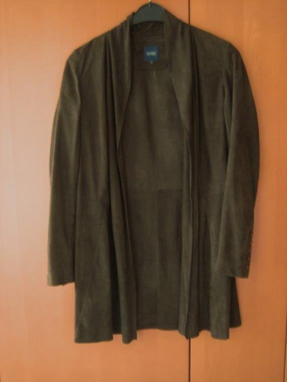 Prachtige bruine soepele suede vest-jas MARK 38 snazzeys, Maat 38/40 (M), Bruin, Verzenden, Nieuw