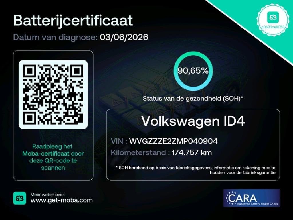 Volkswagen ID.4 Business 77 kWh 1E EIG ORG NL DEALEROND FASE, Auto's, Automaat, Achterwielaandrijving, Gebruikt, Grijs
