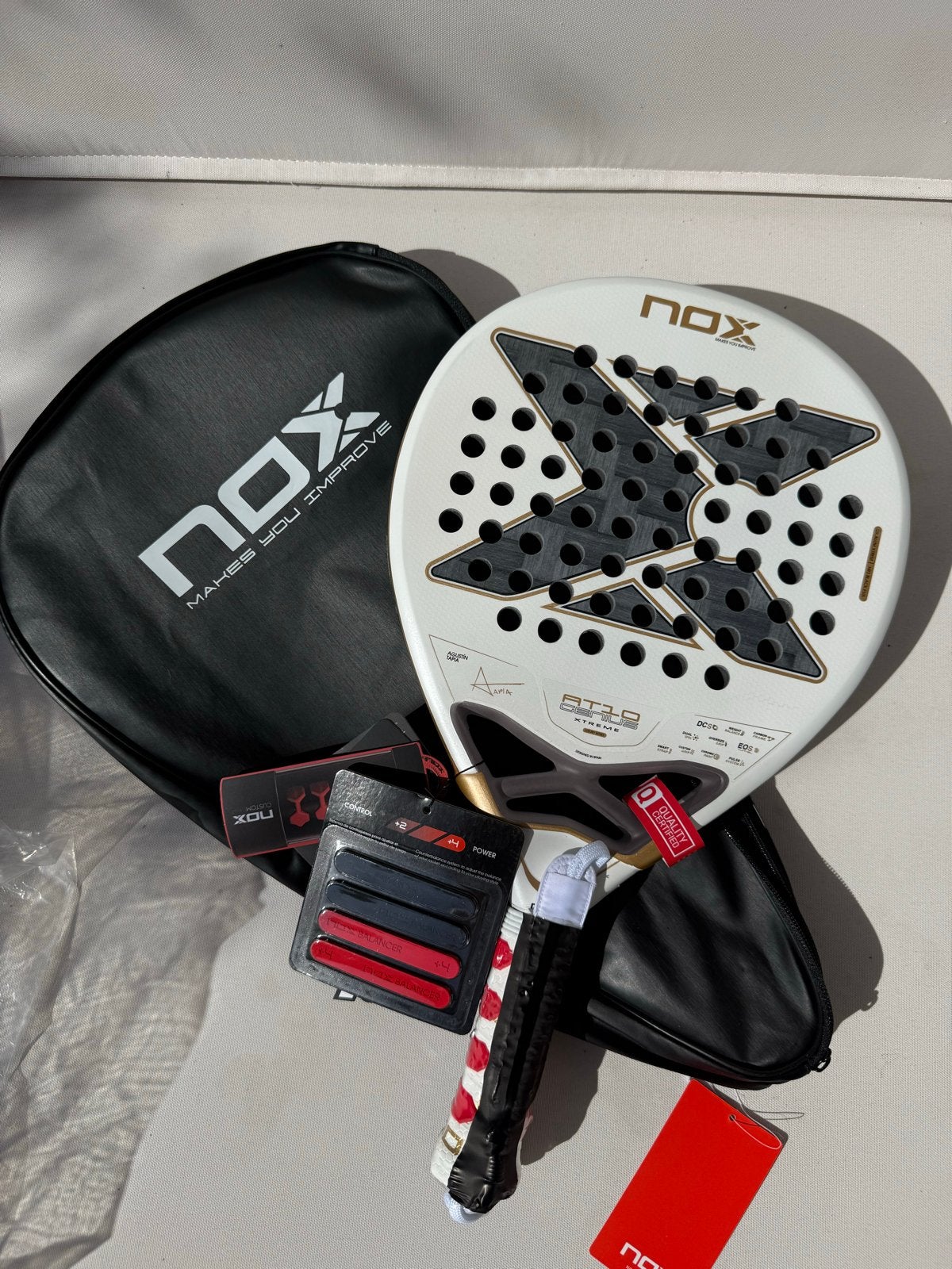 Nox AT10 tapia 12K Padel Racket - Nieuw met Garantie factuur, Ophalen of Verzenden, Nieuw, Padelracket