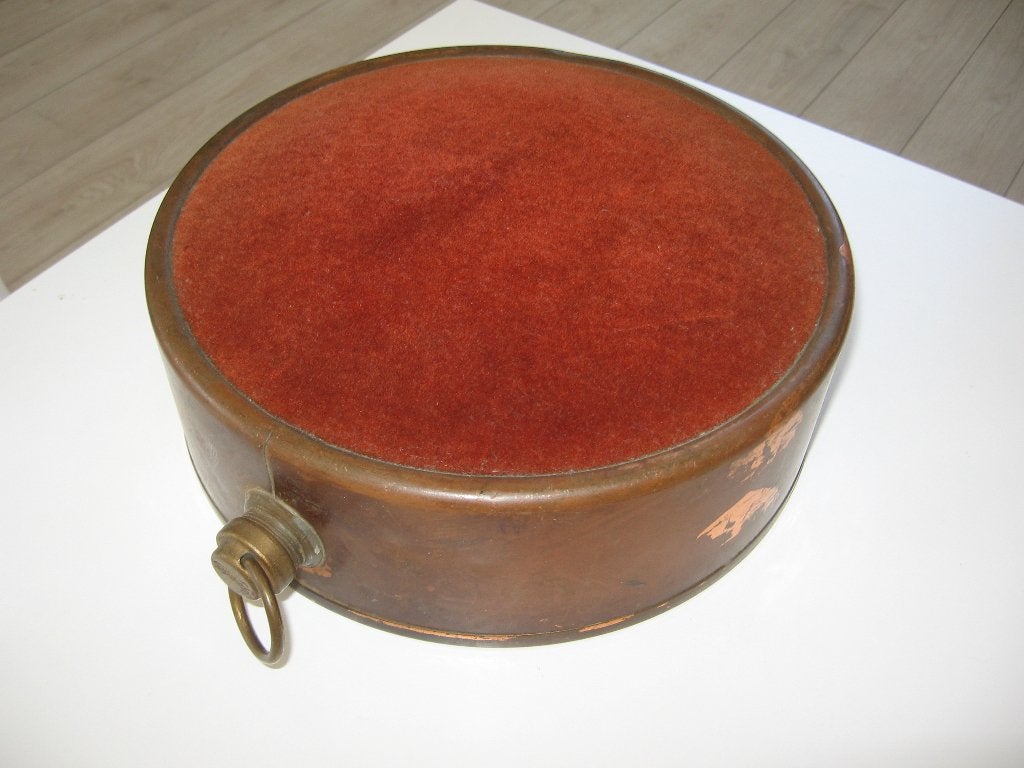 oude ronde messing kruik voor water met stop €22.50, Antiek en Kunst, Ophalen of Verzenden, Koper