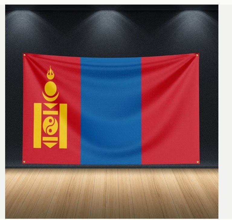 Grote vlag Mongolie (150x90cm), Ophalen of Verzenden, Nieuw