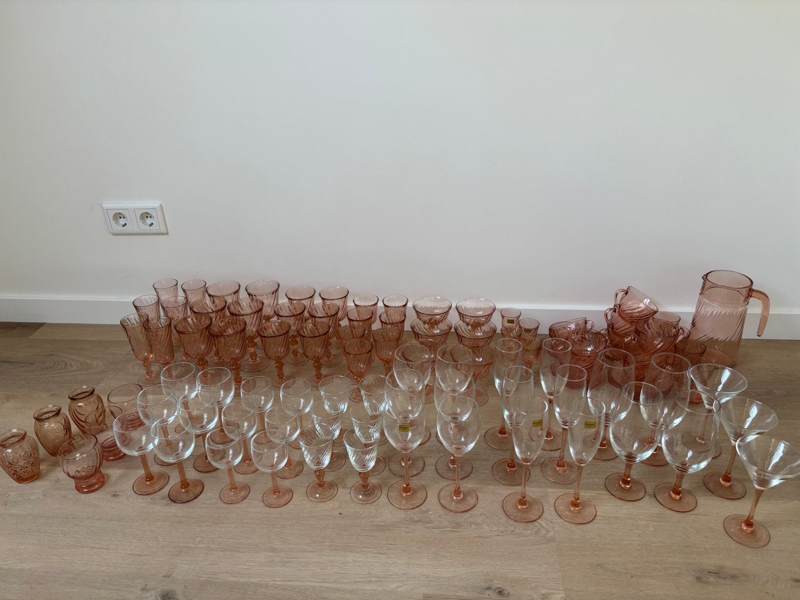 Grote partij arcoroc luminarc roze glas france, Ophalen
