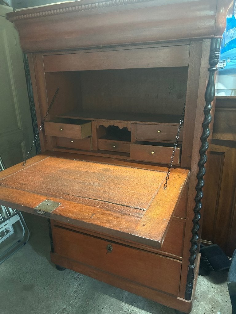 Antiek secretaire bureau met lades, Antiek en Kunst, Ophalen