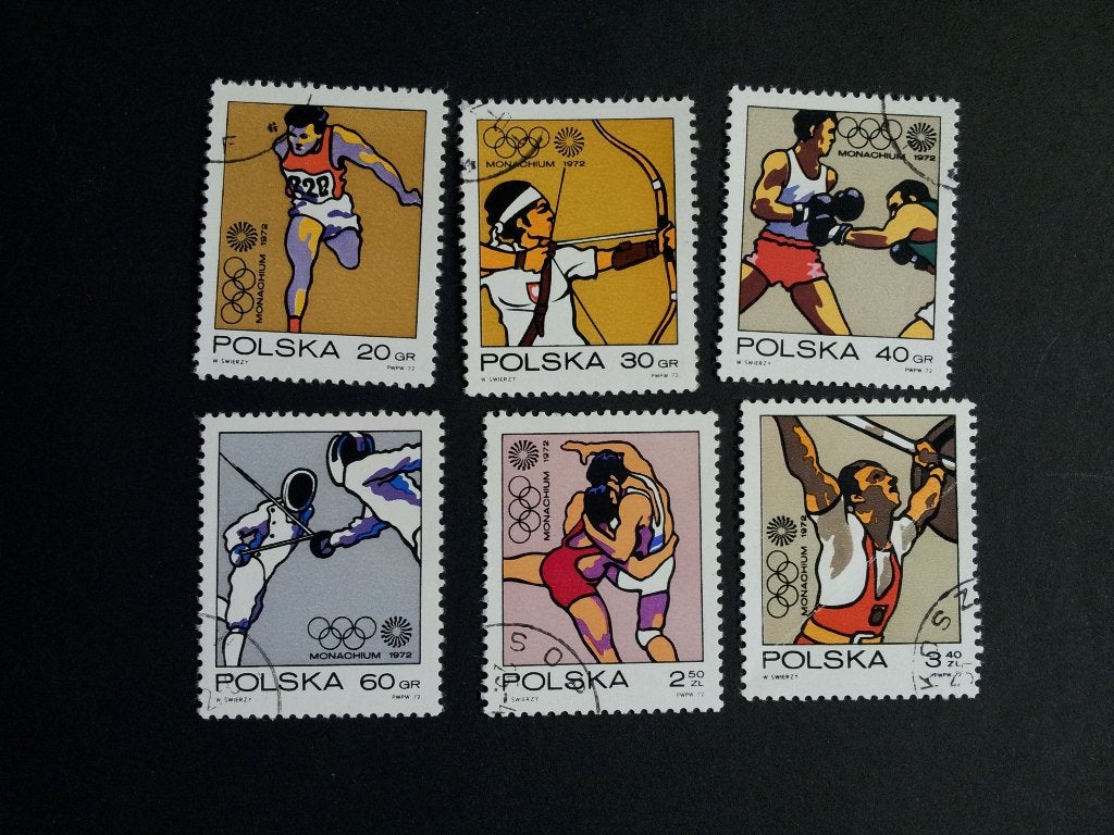 Polen Olympische Spelen 1972 gestempeld, Postzegels en Munten, Ophalen of Verzenden, Polen, Gestempeld