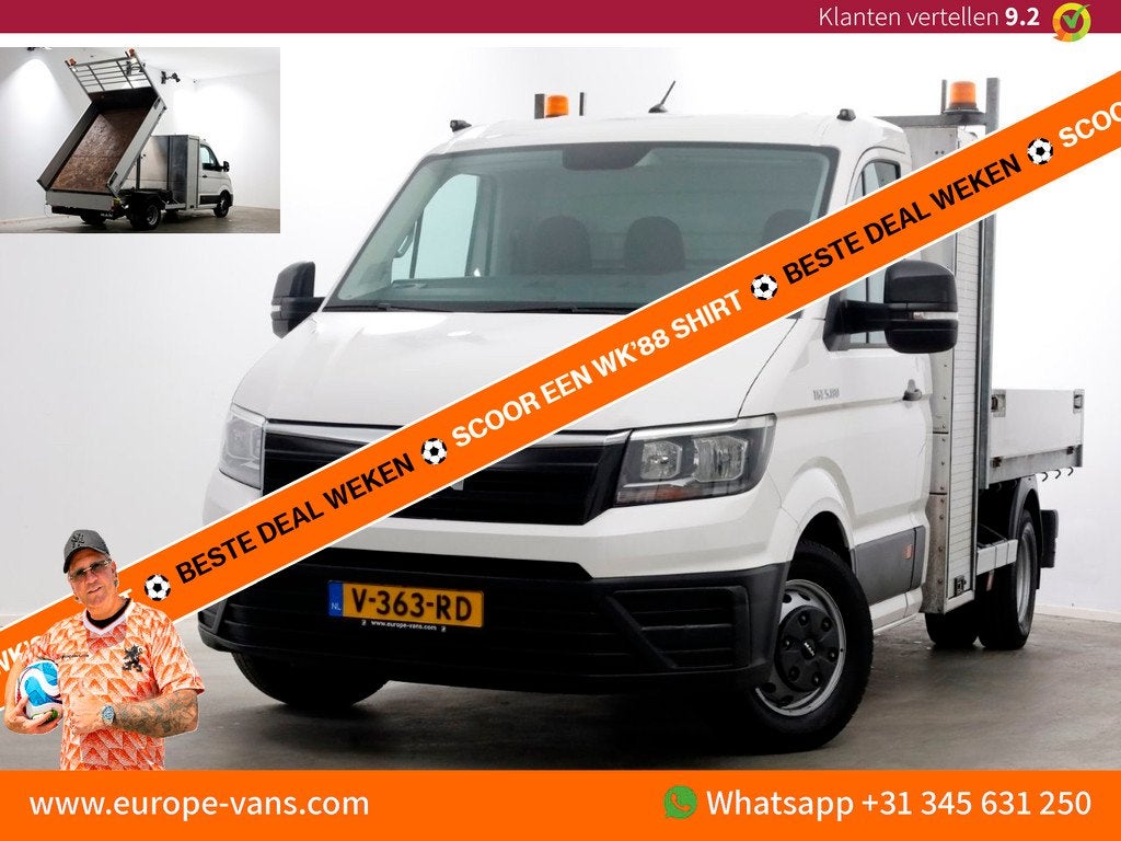 MAN TGE 5.180 2.0 177pk E6 L2H1 Kipper Dubbel Lucht Trekhaak, Auto's, Bestelauto's, Achterwielaandrijving, Gebruikt, Euro 6, 4 cilinders