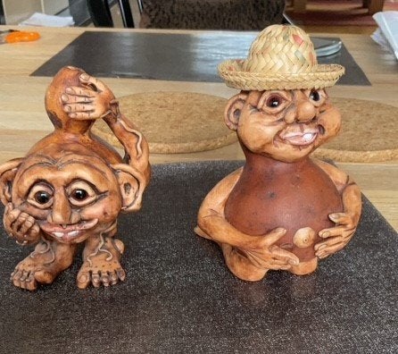 2 handgemaakte trollen, Ophalen of Verzenden