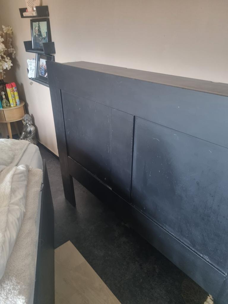 Ikea brimnes hoofdbord en spiegel, Tweepersoons, Zo goed als nieuw, Hout, 140 cm