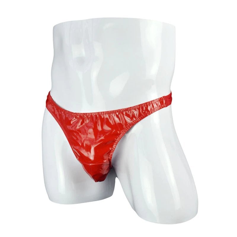 Heren rode kunstleren slip, Verzenden, Rood, Slip