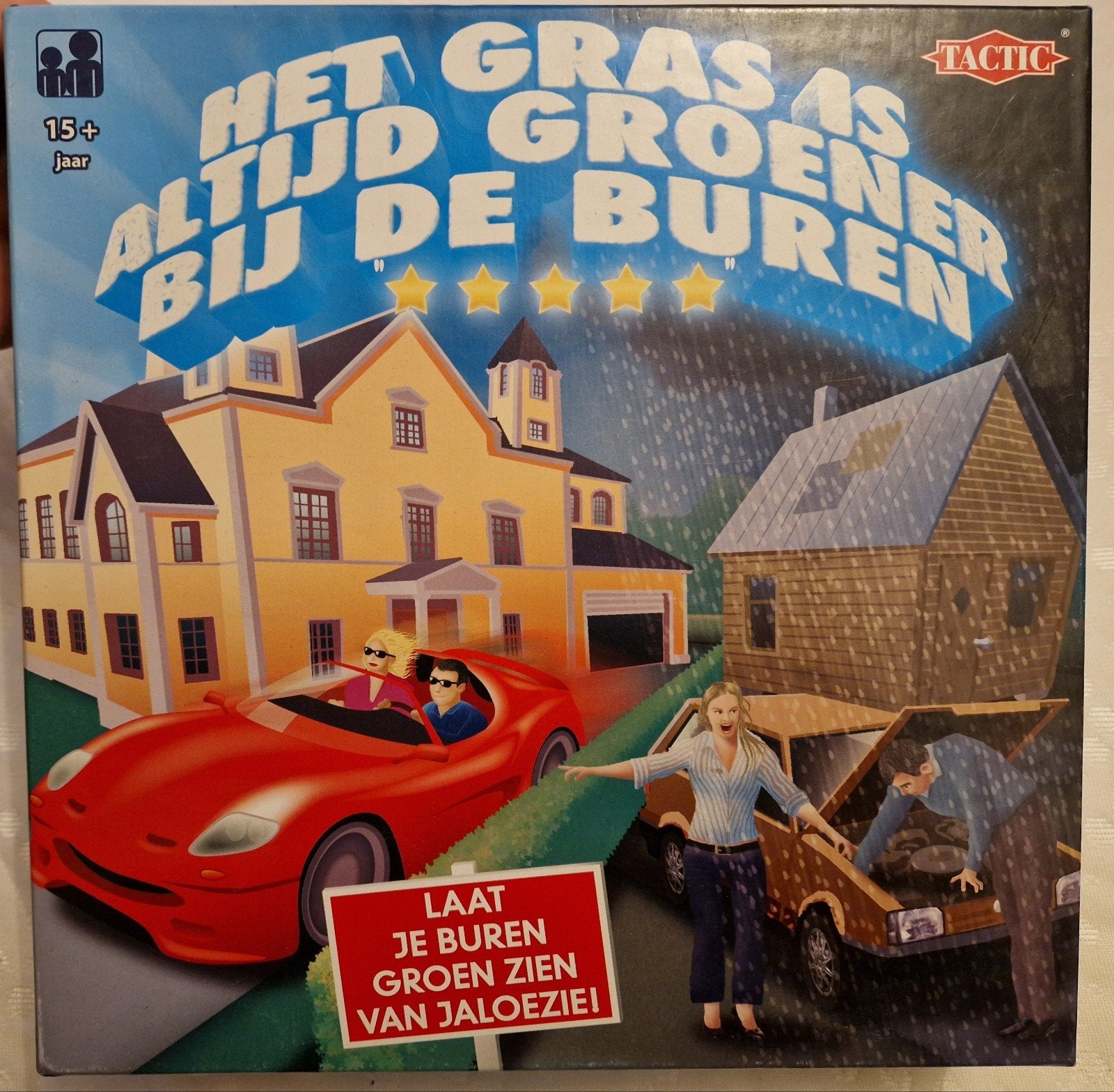 Bordspel: Het Gras is Altijd Groener bij de Buren, Vijf spelers of meer, Ophalen, Zo goed als nieuw, Tactic