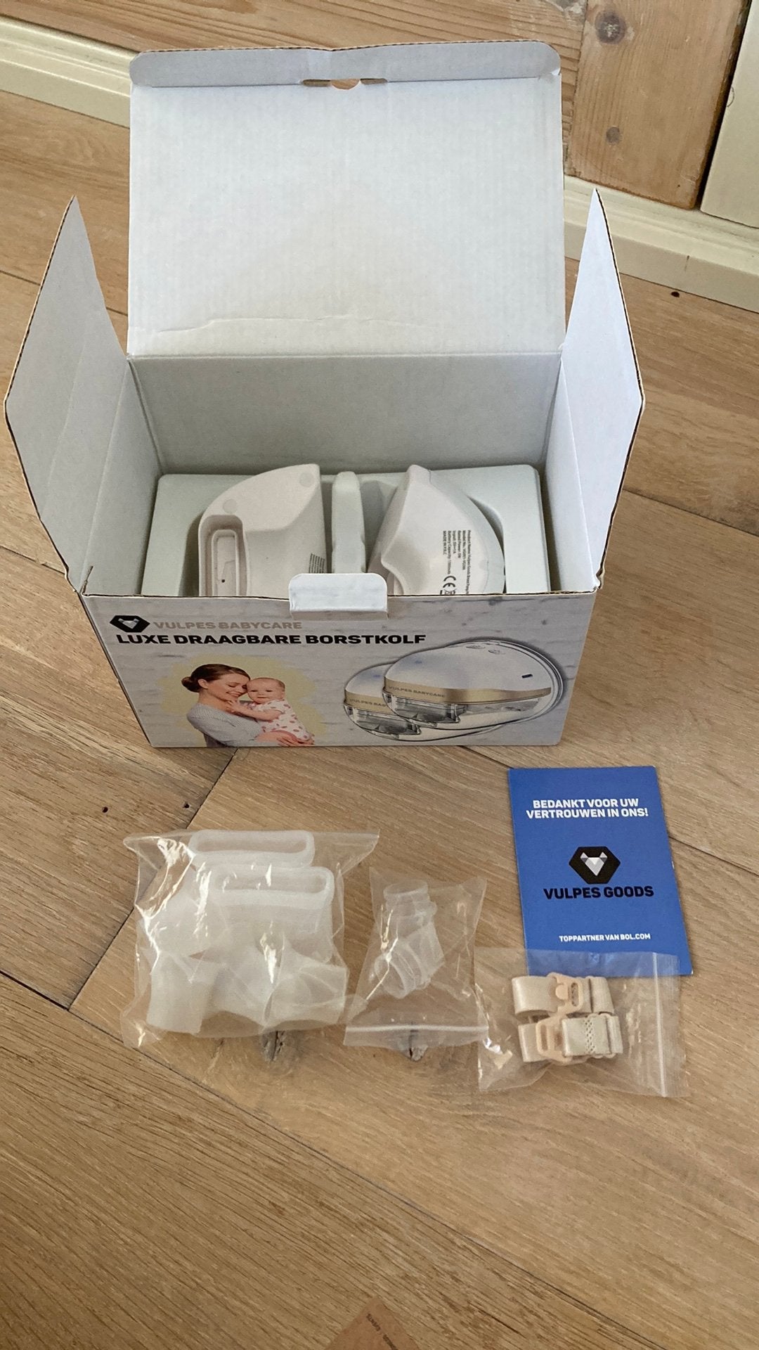 Draadloze dubbele borst kolf Vulpes goods, Ophalen, Gebruikt, Inclusief tas, Vulpes Goods