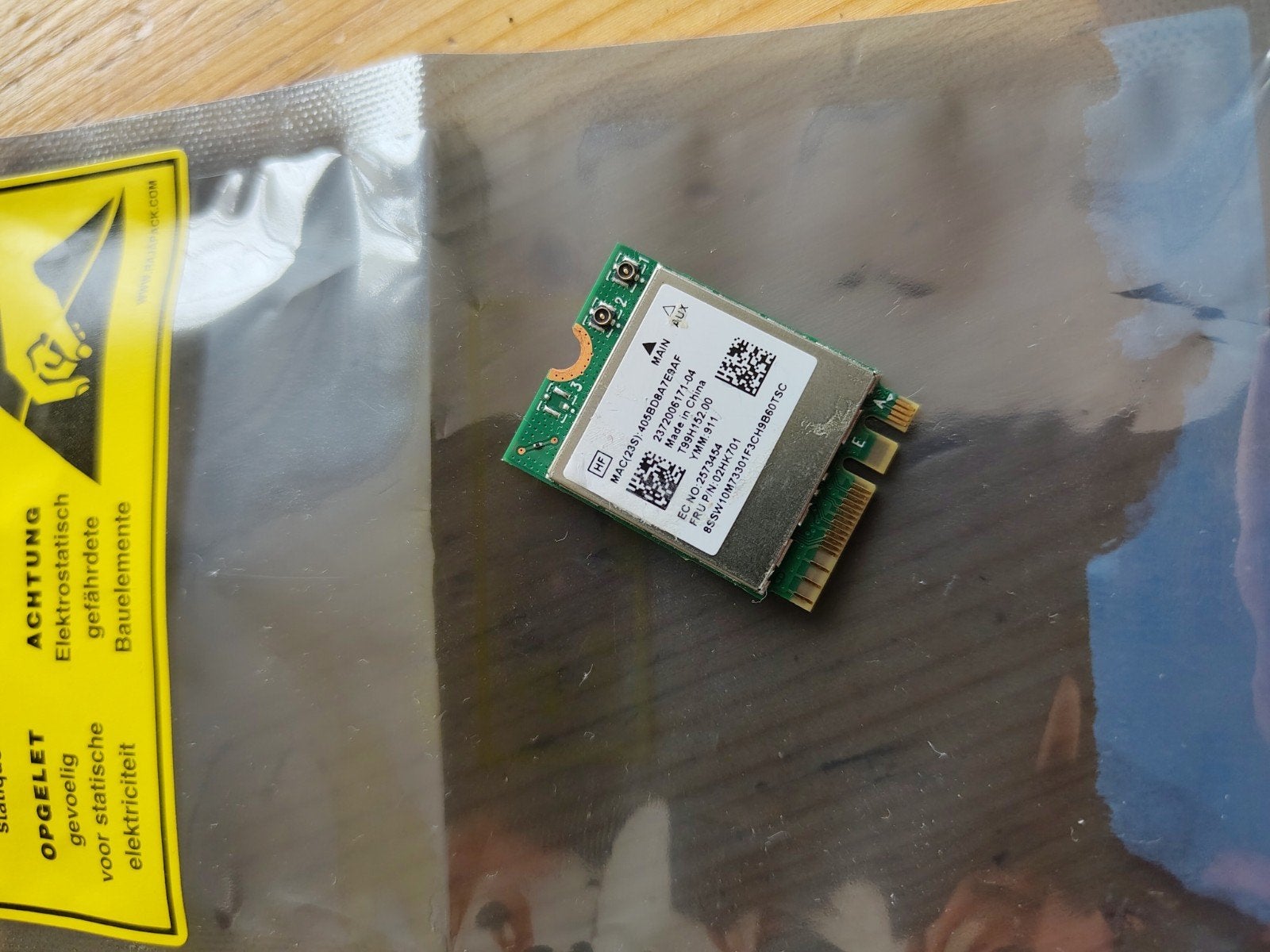 Realtek RTL8822CE wifi + Bluetooth kaart (Lenovo FRU 02HK701, Computers en Software, Ophalen of Verzenden, Refurbished, Intern