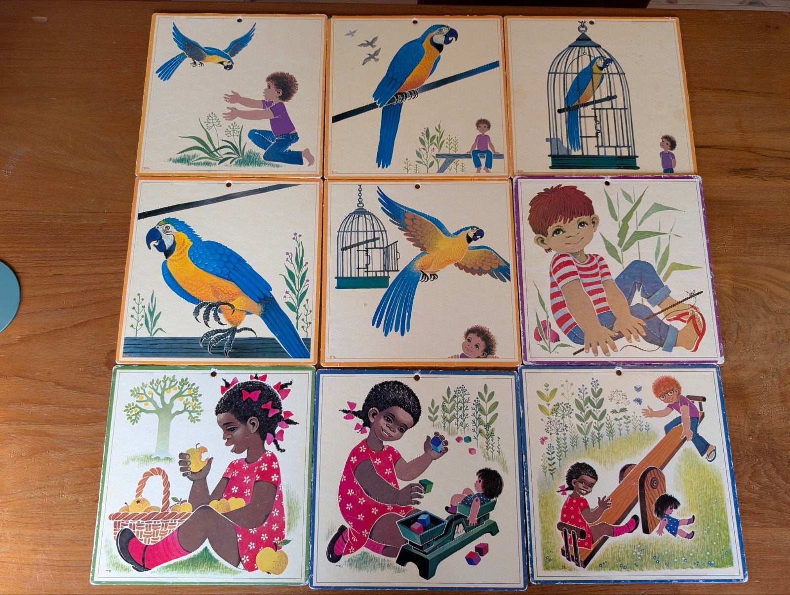 36 leuke retro schoolplaten met tekeningen en het woord, Ophalen of Verzenden, Overige thema's