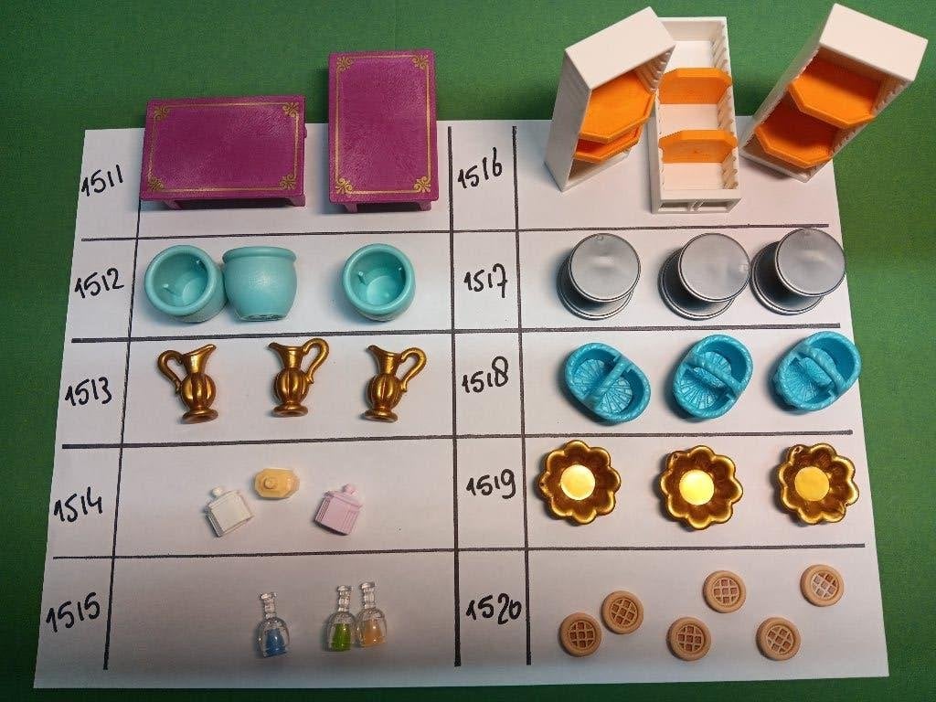 Playmobil ETEN #12.  Vlaai Schaal ,Kast Pot Vaas Flessen, Verzenden, Gebruikt, Losse onderdelen