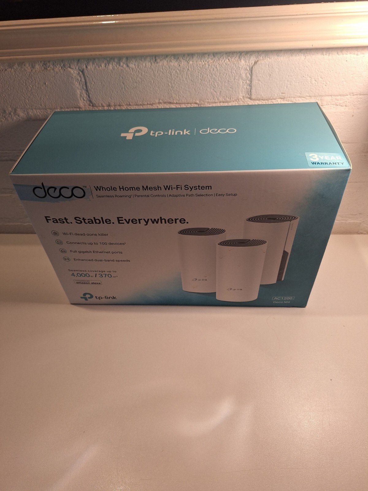 TP-Link Deco E4 (3-pack) Whole Home Mesh Wi-Fi Systeem, Ophalen of Verzenden, Zo goed als nieuw, Router, TP-Link