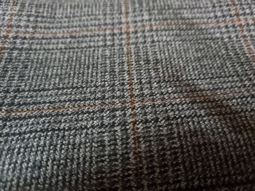 lap stof geruit grijs zwart rood albtex, Ophalen of Verzenden