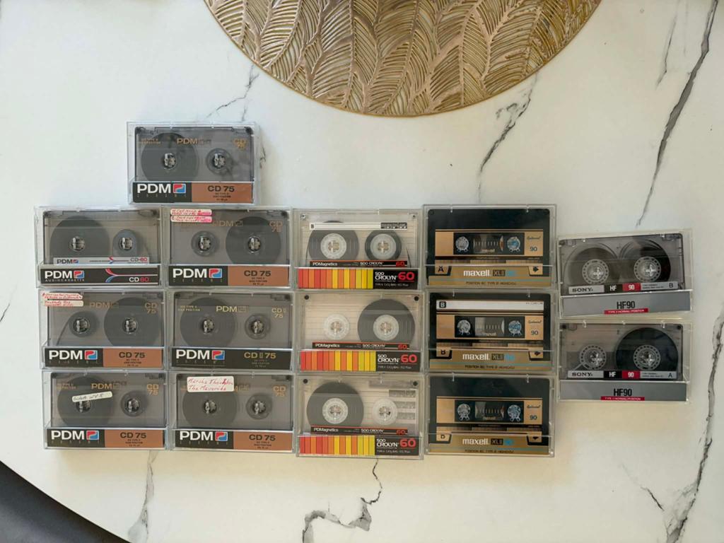 Grote partij cassettebandjes TDK, Maxell & PDM (43 stuks), Cd's en Dvd's, Cassettebandjes, Ophalen of Verzenden, Zo goed als nieuw