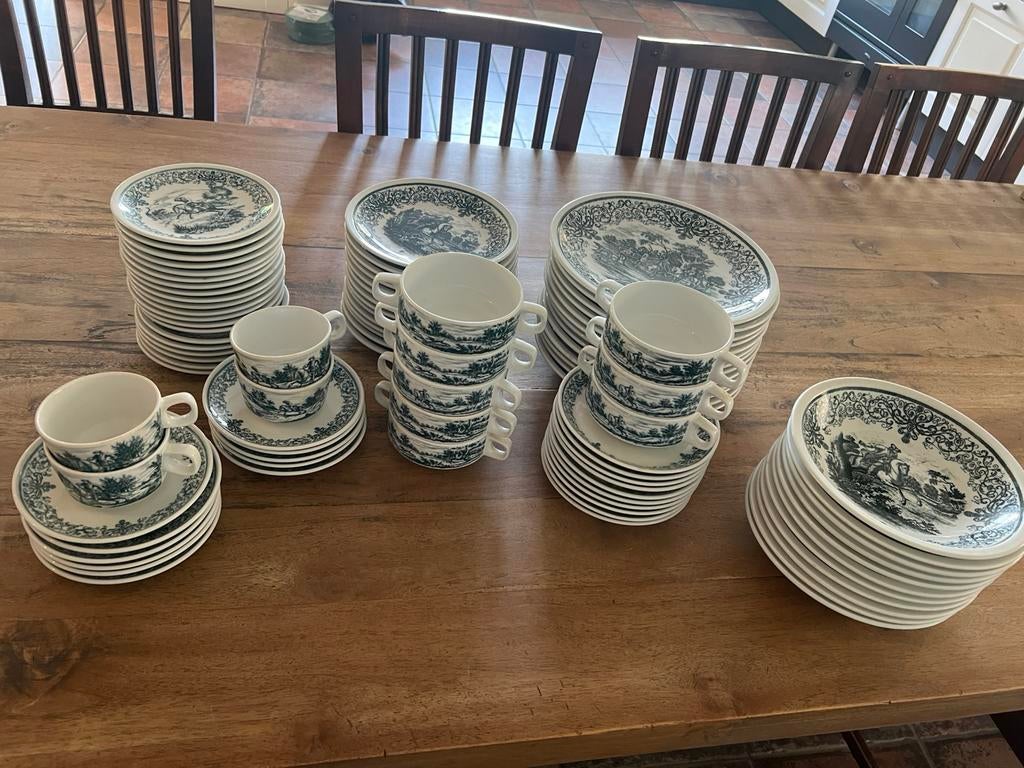 Jagers servies Bauscher Weiden ( Bavaria) Mettlach, Ophalen, Overige materialen, Zo goed als nieuw, Minder dan 25 cm