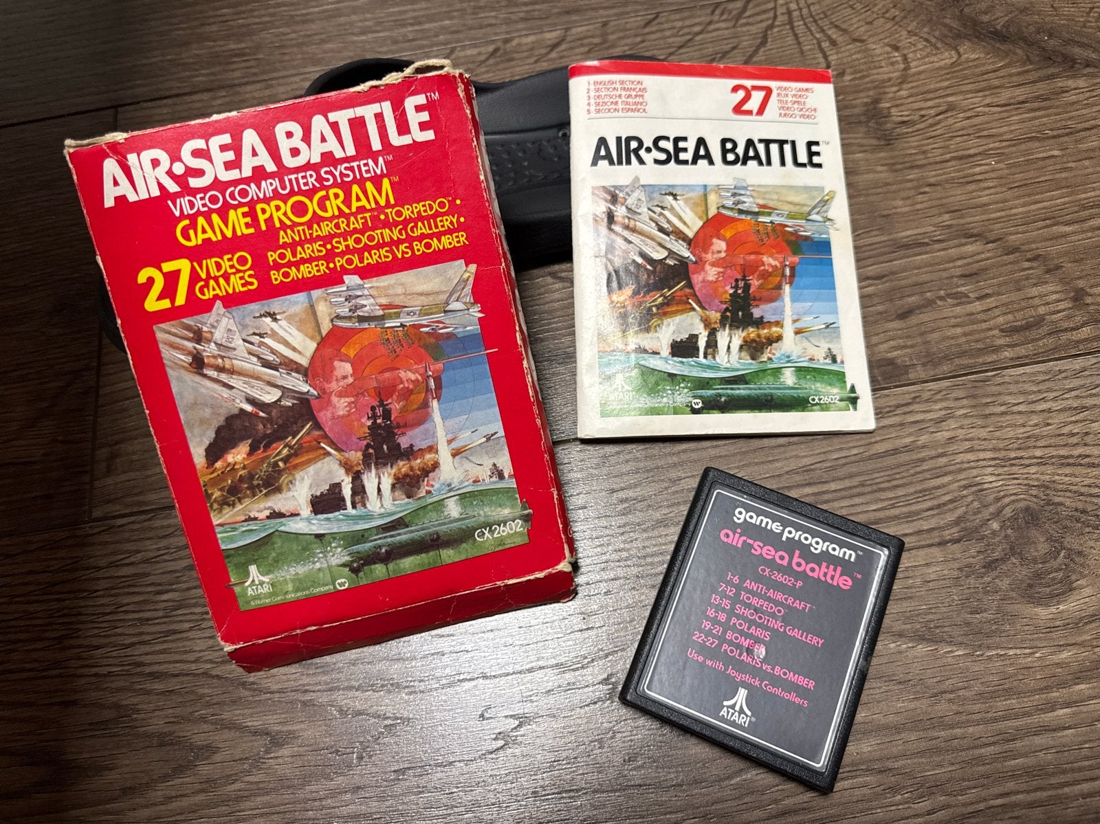 Atari Air-Sea Battle (27 games) - Compleet in doos, Spelcomputers en Games, Gebruikt, Shooter, 2 spelers, Eén computer