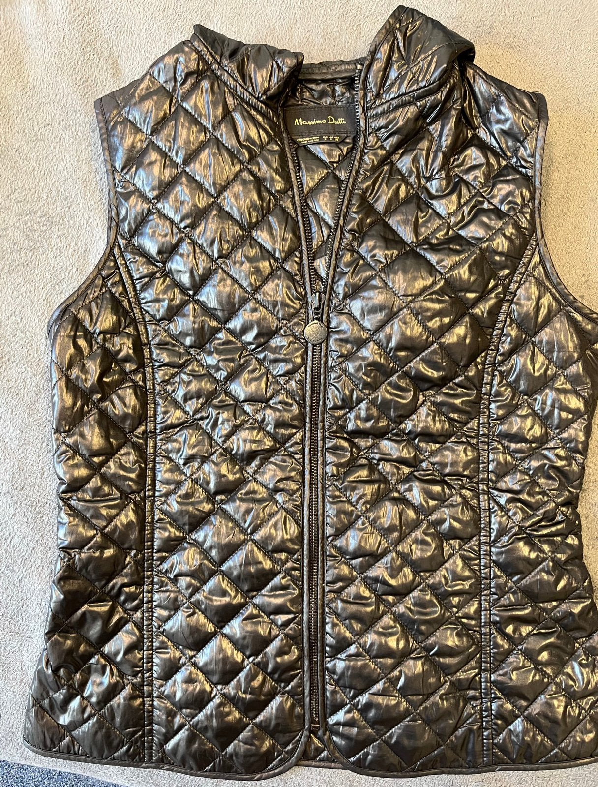 Massimo Dutti Gewatteerd Vest - Maat S, Kleding | Dames, Bodywarmers, Ophalen of Verzenden, Zo goed als nieuw, Maat 36 (S), Zwart