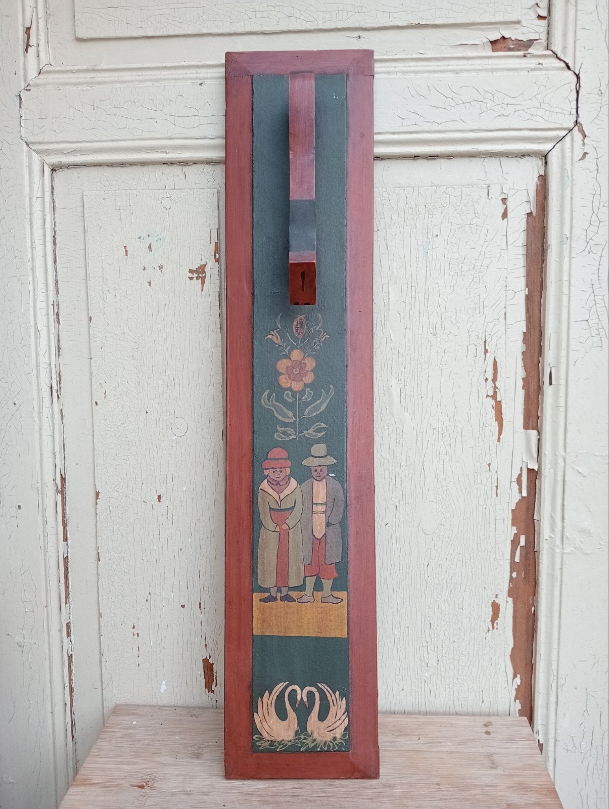 Vintage Zweedse Dala Paard Houten Plank Decoratie, Ophalen of Verzenden
