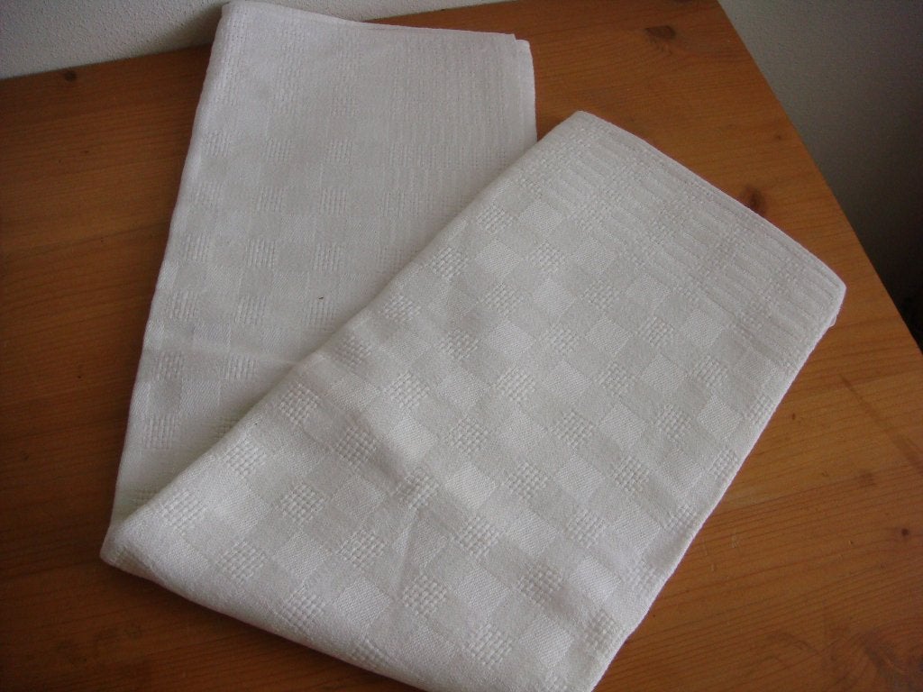 Ouderwetse witte theedoek, Huis en Inrichting, Keuken | Textiel, Katoen, Wit, Nieuw, Theedoek of Handdoek