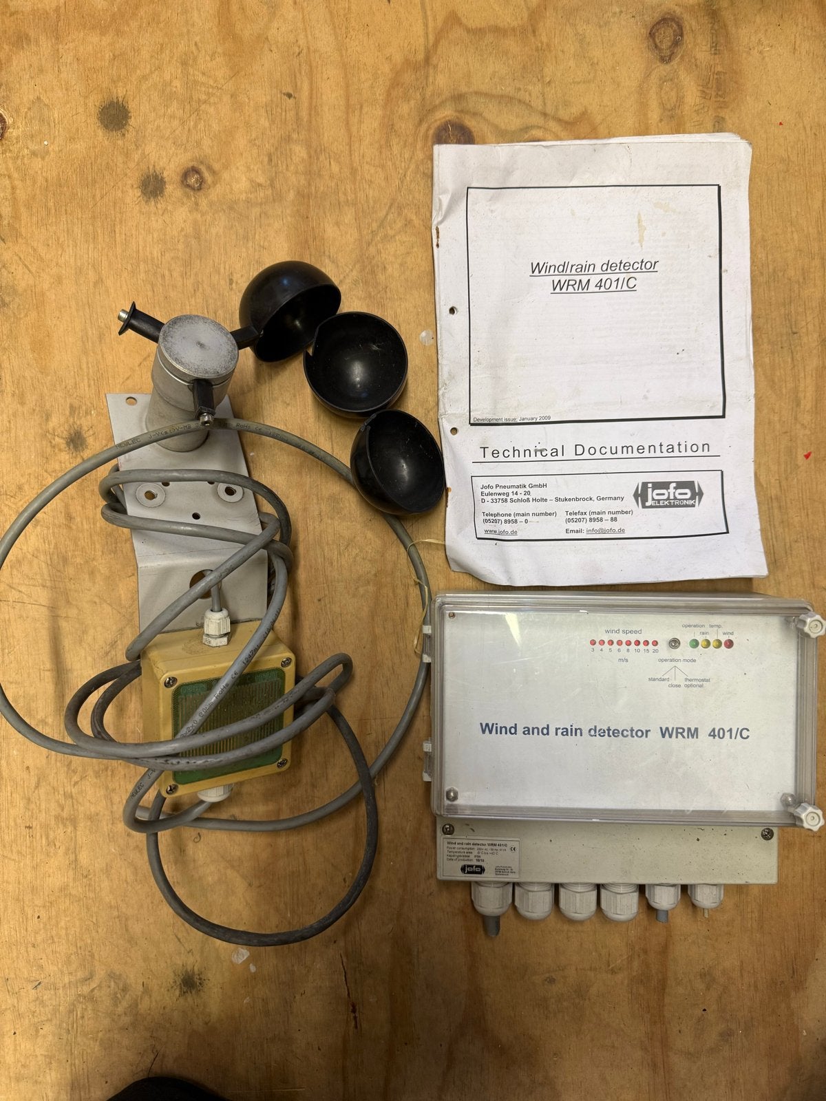 Wind- en regendetector WRM 401/C - Jofo Pneumatik, Ophalen of Verzenden, Gebruikt, Weerstation