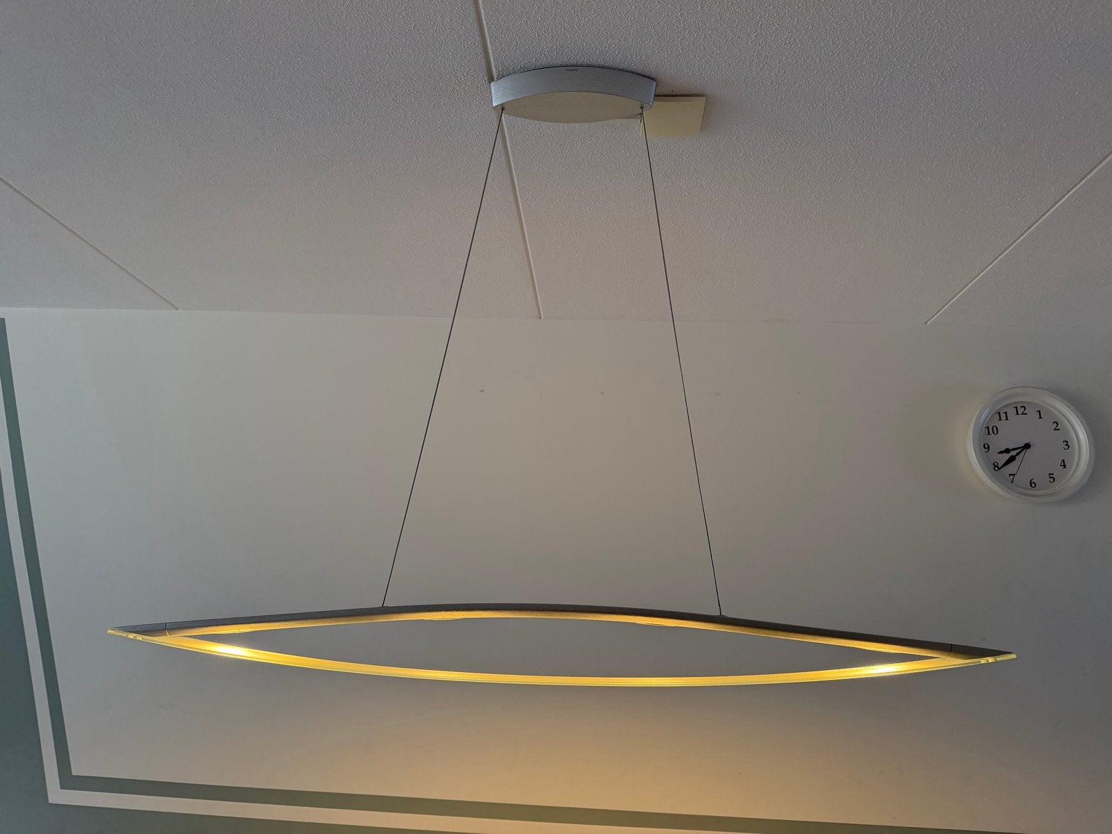 Moderne LED Hanglamp - Ovaal Design, Ophalen, Zo goed als nieuw, Metaal, Overige fittingen