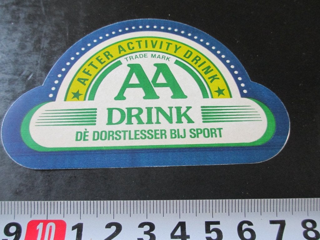 sticker AA DRINK dè dorstlesser sport after activity drink *, Ophalen, Zo goed als nieuw