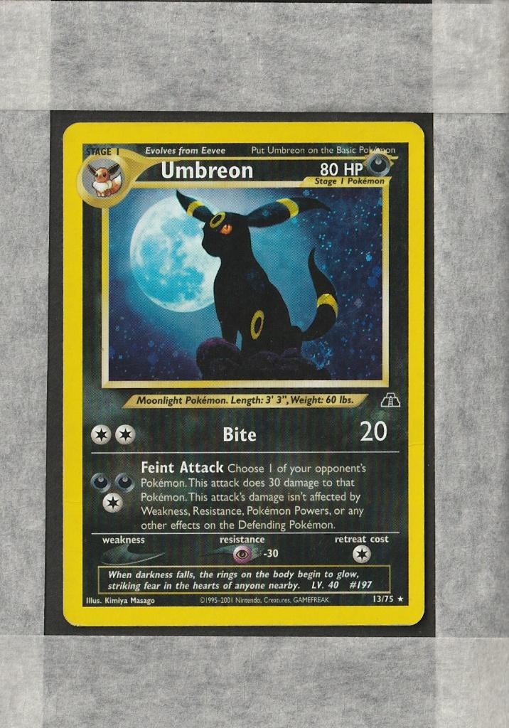 Vintage Pokemonkaarten | Mewtwo, Umbreon, Gengar en meer, Ophalen of Verzenden, Zo goed als nieuw, Meerdere kaarten, Foil